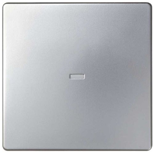 Лицевая панель Simon82 для 1-кл. выключателя с подсветкой алюминий картинка